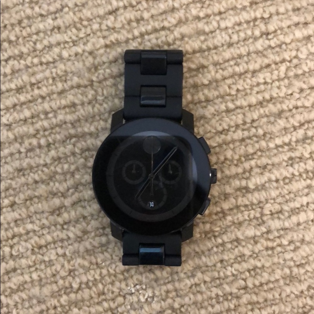Black Movado watch.